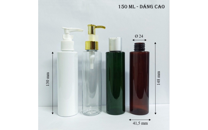 Chai lọ pet mỹ phẩm dung tích từ 30ml đến 1.000ml