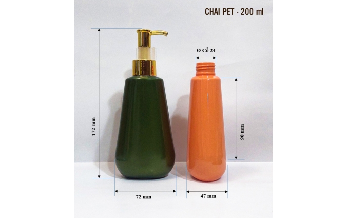 Chai lọ pet mỹ phẩm dung tích từ 30ml đến 1.000ml
