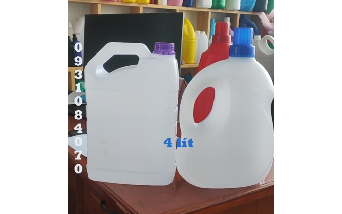 Can nhựa 4 lít đựng nước giặt xả, lau sàn, rửa chén giá rẻ