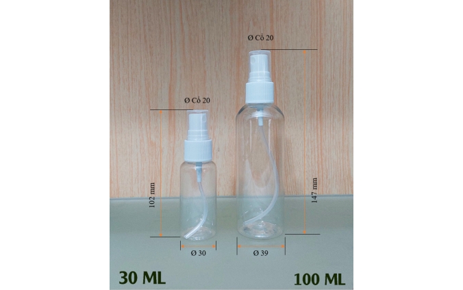 Chai lọ pet mỹ phẩm dung tích từ 30ml đến 1.000ml