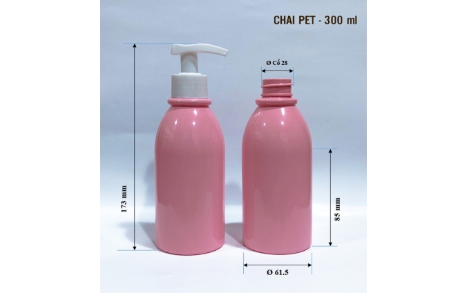 Chai lọ pet mỹ phẩm dung tích từ 30ml đến 1.000ml