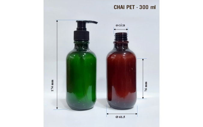 Chai lọ pet mỹ phẩm dung tích từ 30ml đến 1.000ml