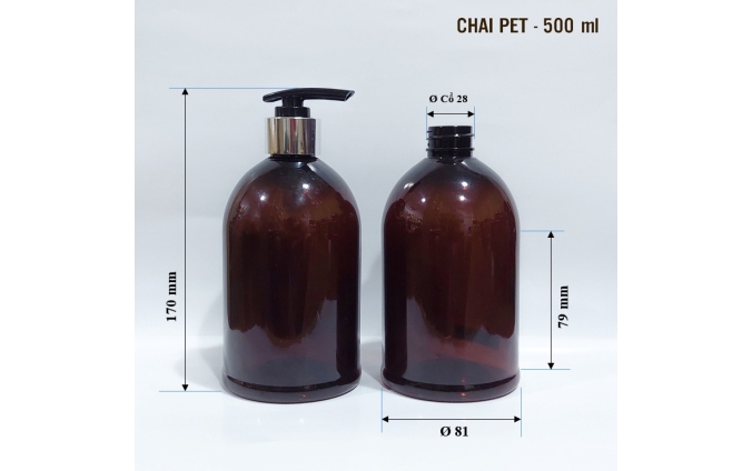 Chai lọ pet mỹ phẩm dung tích từ 30ml đến 1.000ml