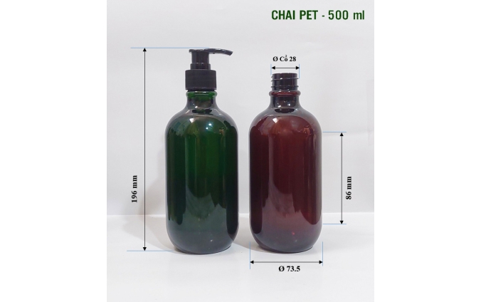 Chai lọ pet mỹ phẩm dung tích từ 30ml đến 1.000ml