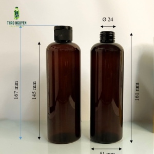 Chai nhựa PET 250ml cổ 24 đựng dưỡng tóc, Chai Mỹ phẩm