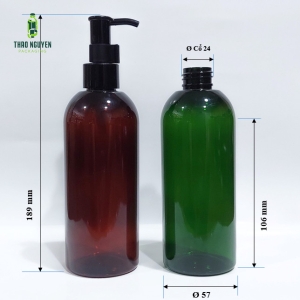 Chai pet 300ml vai  tròn đựng mỹ phẩm