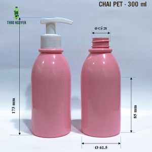 Vỏ chai dầu gội nhựa Pet 300ml