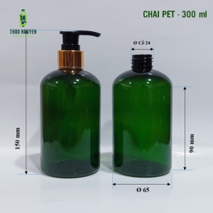 Chai Nhựa Pet 300ml vòi bơm 24