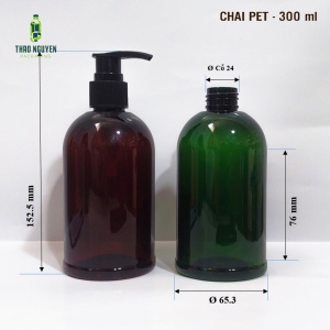 Chai nhựa 300ml đựng dầu gội, sữa tắm