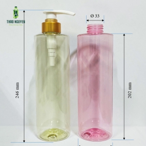 Chai pet 650ml đựng dầu gội, sữa tắm