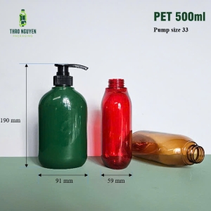 Chai nhựa PET 500ml đựng dầu gội