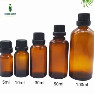 chai tinh dầu thủy tinh nâu 5-10-20-30-50-100ml 