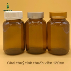Chai thủy tinh thuốc viên 120 cc