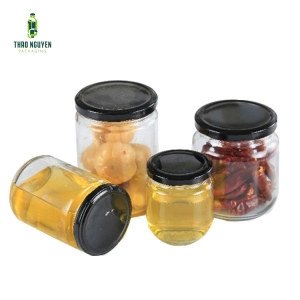 Hũ Thủy Tinh Tròn Trụ 220ml | 240ml Nắp Thiết