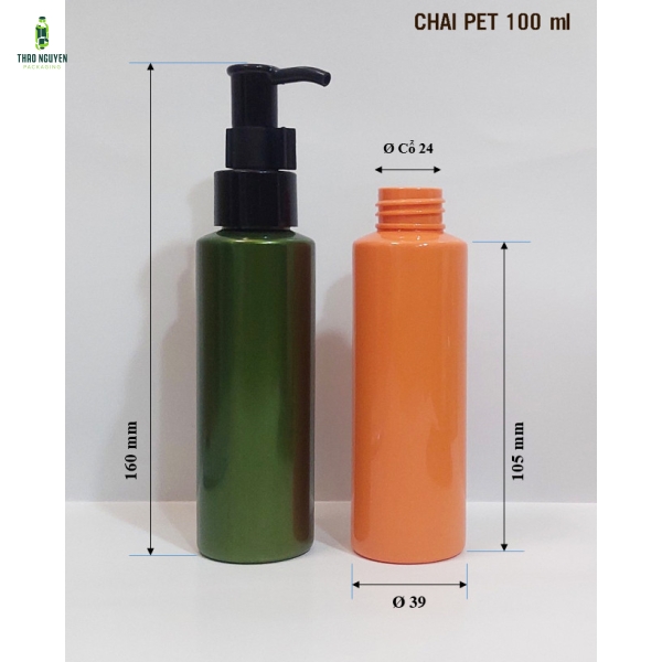 CHAI MỸ PHẨM PET 100M CHIẾT MỸ PHẨM 