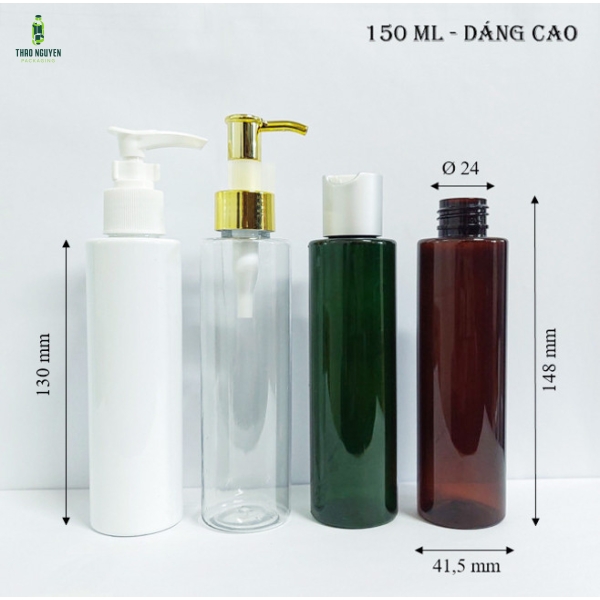 Chai 150ml pet dáng cao mỹ phẩm