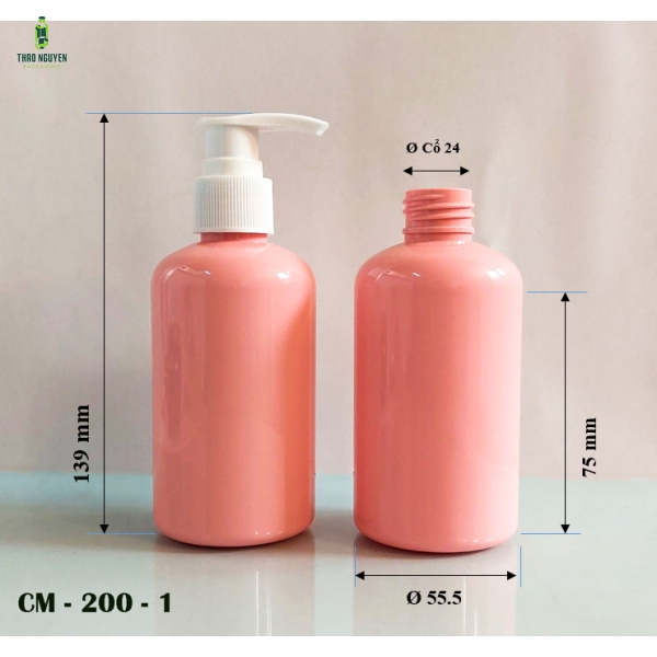 Chai nhựa 200ml  pet đựng mỹ phẩm