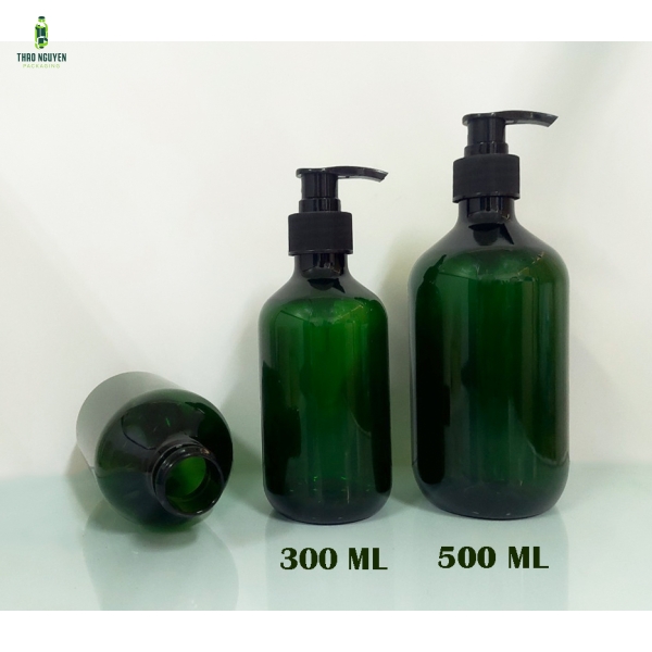 Chai 300ml, 500ml nhựa PET đựng dầu gội, dầu xả
