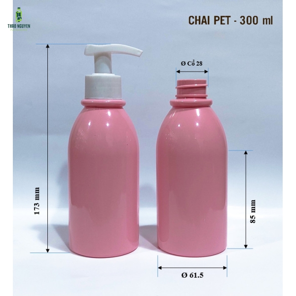 Vỏ chai dầu gội nhựa Pet 300ml