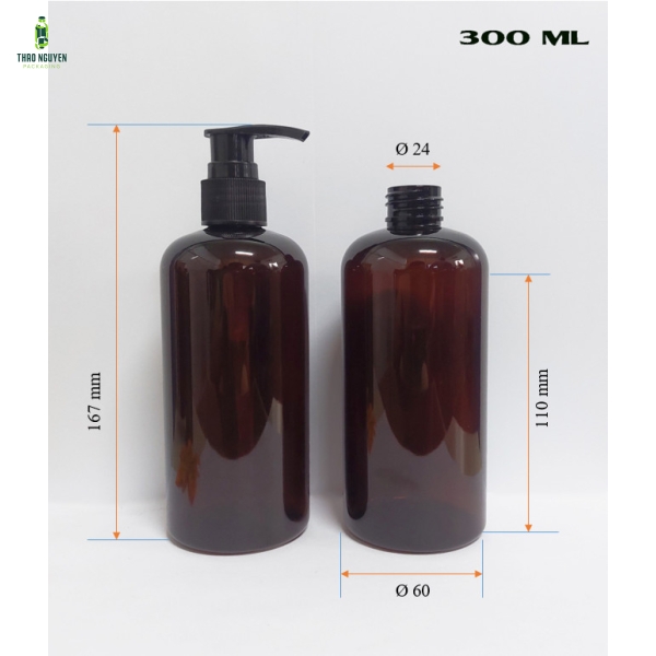 Chai dầu gội, sữa tắm nhựa pet 300ml