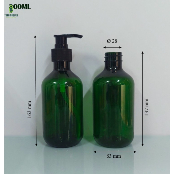 Chai 300ml, 500ml nhựa PET đựng dầu gội, dầu xả