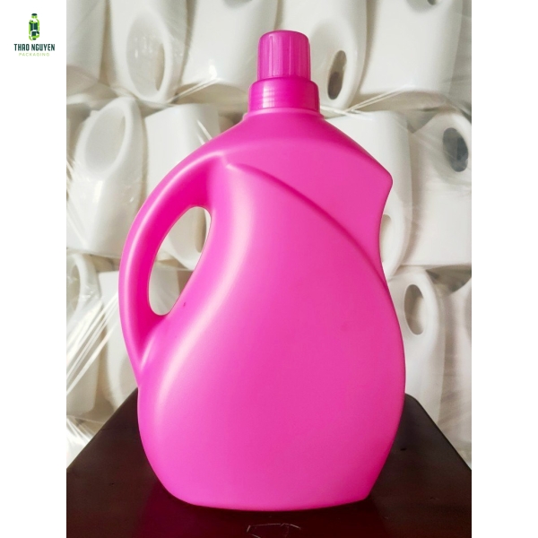 Can nhựa 3l8 đựng nước giặt xả, nắp nhiều màu