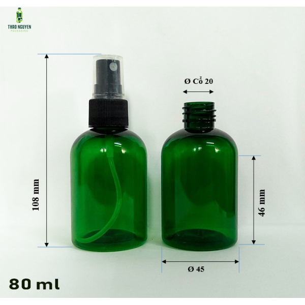 CHAI PET 80ML - CHAI NHỰA PET DUNG TÍCH 80ML ĐỰNG MỸ PHẨM
