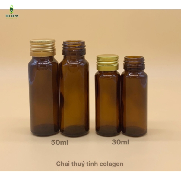Chai Collagen 30ml, 50mlthủy tinh màu nâu