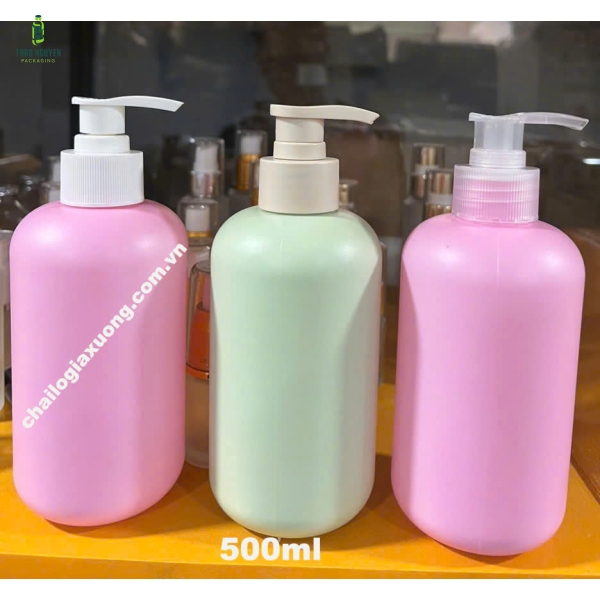 Chai nhựa 500ml vòi nhấn
