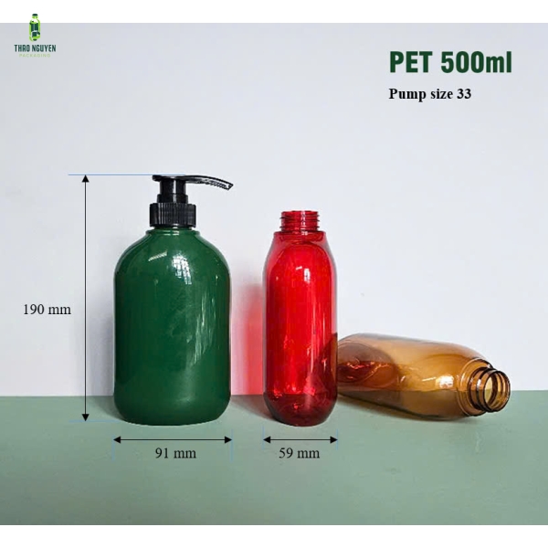 Chai nhựa PET 500ml đựng dầu gội