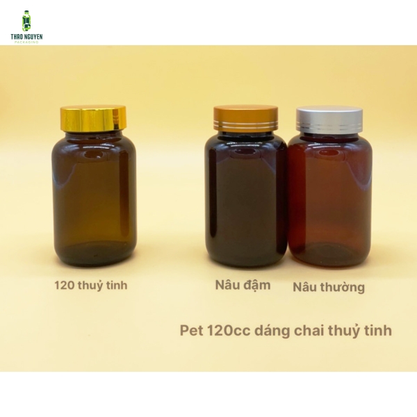 Chai đựng thuốc viên 120cc - Pet