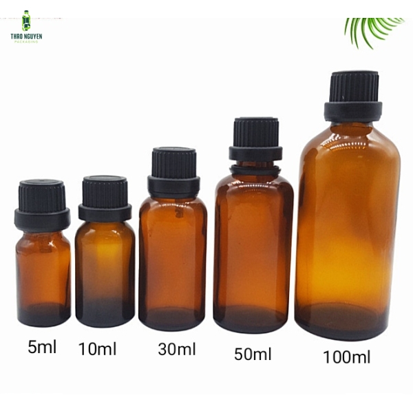 chai tinh dầu thủy tinh nâu 5-10-20-30-50-100ml 