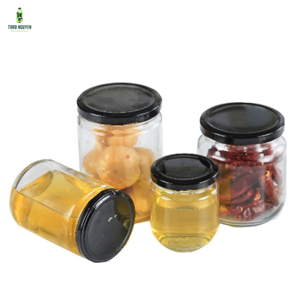 Hũ Thủy Tinh Tròn Trụ 220ml | 240ml Nắp Thiết
