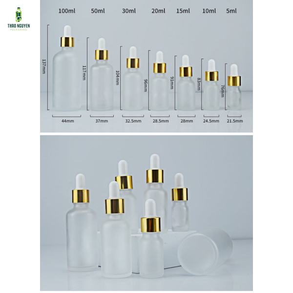 Chai tinh dầu mờ nhám 5-10-20-30-50-100 ml