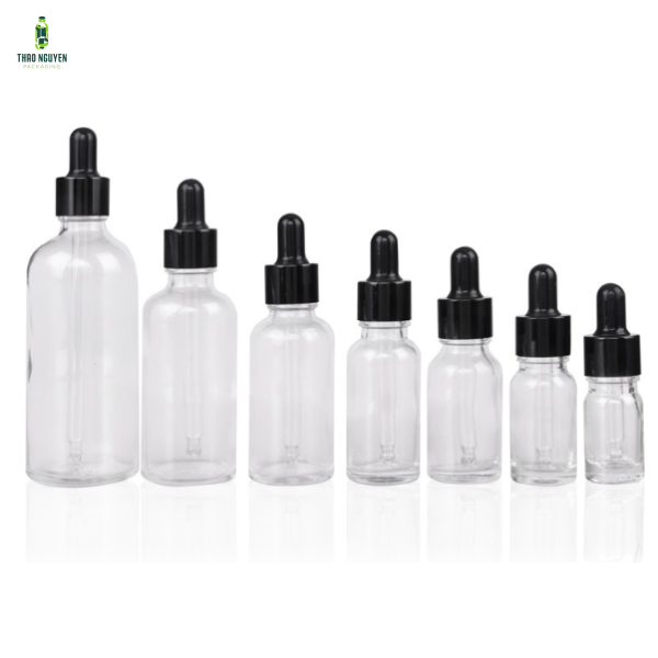 Chai tinh dầu thủy tinh trắng 5-10-20-30-50-100ml