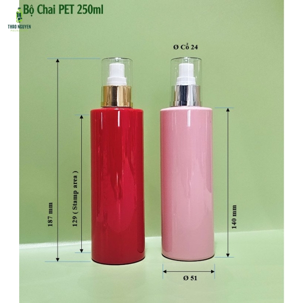 Chai Nhựa đựng Mỹ Phẩm 250ml 