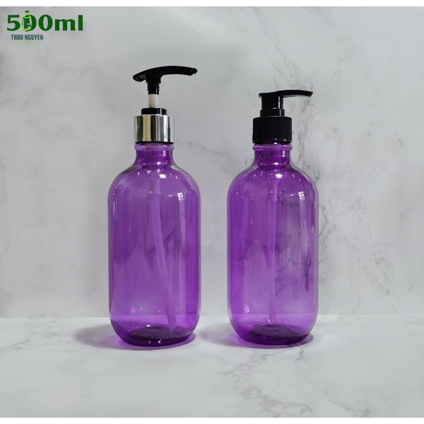 Chai nhựa 500ml vòi nhấn đựng sữa tắm, dầu gội